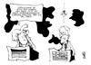 Cartoon: Samaras in Berlin (small) by Kostas Koufogiorgos tagged griechenland,deutschland,merkel,samaras,damokles,schwert,koalition,regierung,europa,schulden,krise,karikatur,kostas,koufogiorgos