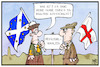 Cartoon: Schottland (small) by Kostas Koufogiorgos tagged karikatur,koufogiorgos,illustration,cartoon,schottland,eu,fahne,schottisch,regionalwahl,europa,grossbritannien,uk