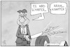 Cartoon: Söder stichelt gegen die CDU (small) by Kostas Koufogiorgos tagged karikatur,koufogiorgos,illustration,cartoon,söder,messer,wahlkampf,schärfen,knapp