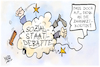 Cartoon: Sozialstaatdebatte (small) by Kostas Koufogiorgos tagged karikatur,koufogiorgos,regierungsstreit