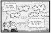Cartoon: Späth und Westerwelle (small) by Kostas Koufogiorgos tagged karikatur,koufogiorgos,illustration,cartoon,westerwelle,späth,himmel,wolken,tod,krebs,leukämie,politiker,trauer,nachruf,krankheit