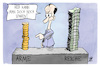 Cartoon: Sparmaßnahmen (small) by Kostas Koufogiorgos tagged karikatur,koufogiorgos,sparmaßnahmen,merz,münzen,scheine,arm,reich