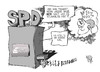 Cartoon: SPD-Mitgliederentscheid (small) by Kostas Koufogiorgos tagged spd,basis,votum,mitgliederentscheid,merkel,politik,groko,regierung,karikatur,koufogiorgos