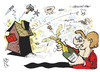 Cartoon: SPD (small) by Kostas Koufogiorgos tagged spd,merkel,steinbrück,gabriel,wahlkampf,bundestagswahl,karikatur,koufogiorgos,umfrage
