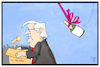 Cartoon: Steinmeier (small) by Kostas Koufogiorgos tagged karikatur,koufogiorgos,illustration,cartoon,steinmeier,eu,europa,parlament,taufe,rede,bundespräsident,deutschland