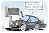Cartoon: Tankrabatt (small) by Kostas Koufogiorgos tagged koufogiorgos,karikatur,tankrabatt,porsche,lindner,sparen,benzin,tankstelle