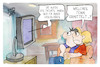 Cartoon: Tatort (small) by Kostas Koufogiorgos tagged karikatur,koufogiorgos,fernsehen,krimi,tatort,ard