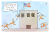 Cartoon: Trump (small) by Kostas Koufogiorgos tagged karikatur,koufogiorgos,trump,gefängnis,flucht,usa