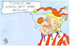 Cartoon: Trump (small) by Kostas Koufogiorgos tagged karikatur,koufogiorgos,trump,tv,duell,clown,show,wahlkampf