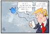 Cartoon: Trump und McCain (small) by Kostas Koufogiorgos tagged karikatur,koufogiorgos,illustration,cartoon,trump,mccain,fliegen,pilot,usa,twitter,tweet,medien
