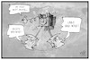 Cartoon: Trumps Ausschläge (small) by Kostas Koufogiorgos tagged karikatur,koufogiorgos,illustration,cartoon,trump,uhr,kuckuck,usa,rechts,links,ticken,charlottesville