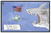 Cartoon: Trumps Kabinett (small) by Kostas Koufogiorgos tagged koufogiorgos illustration cartoon karikatur geldhai trump kabinett usa geld fisch