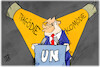 Cartoon: Trumps Rede (small) by Kostas Koufogiorgos tagged karikatur,koufogiorgos,trump,rede,komödie,tragödie,theater,un
