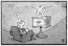 Cartoon: TV-Duell Merkel-Schulz (small) by Kostas Koufogiorgos tagged karikatur,koufogiorgos,illustration,cartoon,tv,duell,wähler,michel,fernsehen,merkel,schulz,kreuz,bundestagswahl,zuschauer,demokratie