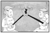 Cartoon: Twittergefecht (small) by Kostas Koufogiorgos tagged karikatur,koufogiorgos,illustration,cartoon,twitter,krieg,gefecht,soziale,medien,smartphone,may,trump,usa,uk,konflikt,verbal,tweet,internet