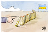 Cartoon: Ukraine-Hilfe (small) by Kostas Koufogiorgos tagged karikatur,koufogiorgos,eu,militär,patronen,waffen,krieg,hilfe