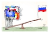 Cartoon: UN-Vollversammlung (small) by Kostas Koufogiorgos tagged karikatur,koufogiorgos,annexion,russland,un,vollversammlung,wippe,gewicht,völkerrecht