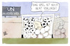 Cartoon: UN vs. Putin (small) by Kostas Koufogiorgos tagged karikatur,koufogiorgos,un,vollversammlung,fußball,tor,putin