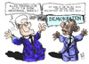 Cartoon: US-Demokraten (small) by Kostas Koufogiorgos tagged clinton,obama,hillary,bill,wahl,usa,präsident,karikatur,kostas,koufogiorgos,demokraten