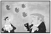 Cartoon: Vögel zählen (small) by Kostas Koufogiorgos tagged karikatur,koufogiorgos,illustration,cartoon,vogel,nabu,natur,schutzbund,studie,wildvogel,twitter,trump,usa