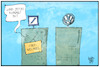 Cartoon: VW-Chefwechsel (small) by Kostas Koufogiorgos tagged karikatur,koufogiorgos,cartoon,illustration,vw,volkswagen,deutsche,bank,sewing,chef,wechsel,müller,autobauer,wirtschaft,vorstand,konzern,umbau
