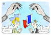 Cartoon: Waffen und Demokraten (small) by Kostas Koufogiorgos tagged karikatur,koufogiorgos,waffen,demokratie,demokraten,putin,ukraine,russland,frankreich,le,pen,gefahr,geist