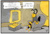 Cartoon: Wespen-Plage (small) by Kostas Koufogiorgos tagged karikatur,koufogiorgos,illustration,cartoon,wespe,insekten,plage,sommer,fernsehen,tier,belästigung,mensch