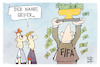 Cartoon: WM-Sieger (small) by Kostas Koufogiorgos tagged karikatur,koufogiorgos,wm,finale,fifa,geld,pokal,sieger,fußball