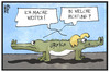 Cartoon: Wo gehts lang Groko? (small) by Kostas Koufogiorgos tagged karikatur,koufogiorgos,illustration,cartoon,groko,krokodil,spd,cu,regierung,koalition,merkel,richtung,politik