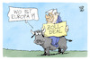 Cartoon: Zoll-Deal (small) by Kostas Koufogiorgos tagged karikatur,koufogiorgos,zoll,trump,deal,europa,stier