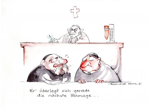 Cartoon: Die nächste Blamage (medium) by Marlene Pohle tagged besuch,des,papstes,in,afrika