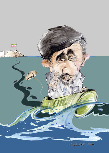 Cartoon: Hab Petrodollars (medium) by Marlene Pohle tagged ahmadinedschad,wahlen,im,iran,erdöl,irans,zukunft