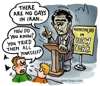 Cartoon about Ahmadinejad