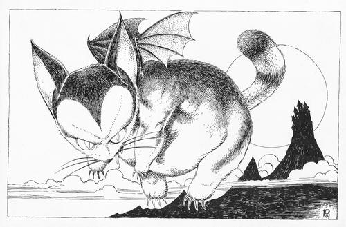 Cartoon: Batcat (medium) by boris53 tagged bat,cat,vampire,cute,evil,chubby