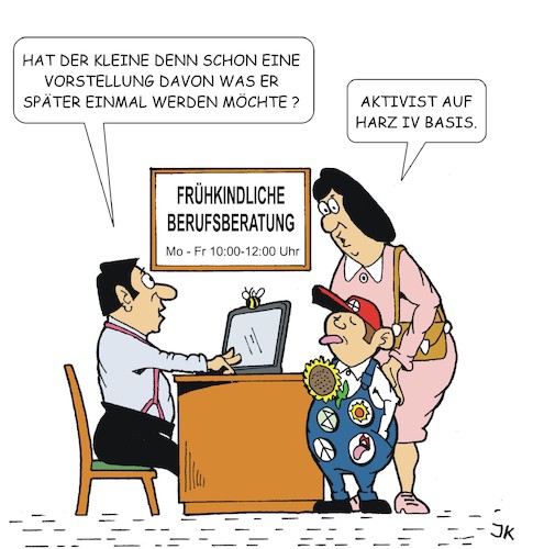 Cartoon: Berufswünsche (medium) by JotKa tagged kinder,schule,lehre,kita,berufe,bildung,berufsberatung,frühkindlich,aktivist,demonstrant,harz4,mütter,familie,idole,kinder,schule,lehre,kita,berufe,bildung,berufsberatung,frühkindlich,aktivist,demonstrant,harz4,mütter,familie,idole