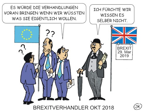 Cartoon: Brexitverhandler (medium) by JotKa tagged brexitverhandlungen,brexit,eu,gb,uk,england,brüssel,london,brexitverhandlungen,brexit,eu,gb,uk,england,brüssel,london
