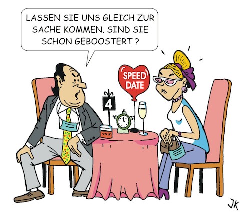 Cartoon: Dating in Coronazeiten (medium) by JotKa tagged dating,speed,liebe,beziehungen,mann,frau,erotik,dating,speed,liebe,beziehungen,mann,frau,sex,erotik