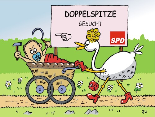 Cartoon: Doppelspitzenbewerber (medium) by JotKa tagged gesine,schwan,kevin,kühnert,spd,doppelspitze,parteivorsitz,basis,politik,politiker,parteien,wahlen,abstimmungen,kandidaten,gesine,schwan,kevin,kühnert,spd,doppelspitze,parteivorsitz,basis,politik,politiker,parteien,wahlen,abstimmungen,kandidaten