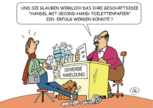 Cartoon: Gewerbe (medium) by JotKa tagged hand,second,ämter,beamte,handlungsreisende,freiberufler,finanzen,geld,wirtschaft,geschäfte,verkauf,handel,ordnungsamt,gewerbeamt,gewerbeschein