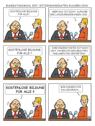 Cartoon: Kandidaten im Gespräch 1 (medium) by JotKa tagged kanzlerkandidaten,bundestagswahlen,interviews,trends,medien,spd,schulz,martin,wahlen,politik,politiker,bundeskanzler,2017,kanzlerkandidaten,bundestagswahlen,interviews,trends,medien,spd,schulz,martin,wahlen,politik,politiker,bundeskanzler,2017