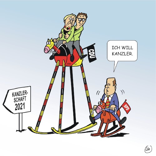 Cartoon: Kanzlerkandidat 2021? (medium) by JotKa tagged bundestagswahl,2021,kanzler,kanzlerschaft,parteien,wahlen,scholz,merkel,karrenbauer,spd,ncdu,bundestagswahl,2021,kanzler,kanzlerschaft,parteien,wahlen,scholz,merkel,karrenbauer,spd,ncdu