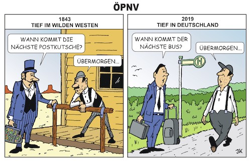 Cartoon: ÖPNV (medium) by JotKa tagged öpnv,öffentlicher,personen,nahverkehr,bus,postkutsche,transport,infrastruktur,wild,west,politik,politiker,verkehrspolitik,öpnv,öffentlicher,personen,nahverkehr,bus,postkutsche,transport,infrastruktur,wild,west,politik,politiker,verkehrspolitik