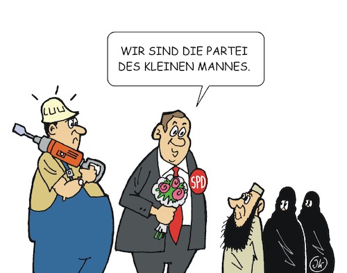 Cartoon: Partei des Kleinen Mannes (medium) by JotKa tagged cdu,csu,spd,merkel,schulz,seehofer,koalition,koalitionsverhandlungen,bürgerversicherung,unbefristete,arbeitsplätze,familiennachzug,groko,bundestagswahl,2017,bundesregierung,politik,politiker,parteien,zukunft,union,aufbruch,investitionen,in,die,wähler,wahlen,umfragewerte,sonderparteitag,nachverhandlungen,jusos,basis,berlin,cdu,csu,spd,merkel,schulz,seehofer,koalition,koalitionsverhandlungen,bürgerversicherung,unbefristete,arbeitsplätze,familiennachzug,groko,bundestagswahl,2017,bundesregierung,politik,politiker,parteien,zukunft,union,aufbruch,investitionen,in,die,wähler,wahlen,umfragewerte,sonderparteitag,nachverhandlungen,jusos,basis,berlin