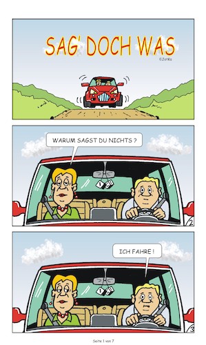 Cartoon: Sag mal was (medium) by JotKa tagged auto,autofahren,mann,frau,liebe,erotik,beziehungen,ehe,geschlechter,fragen,antworten,auto,autofahren,mann,frau,liebe,sex,erotik,beziehungen,ehe,geschlechter,fragen,antworten