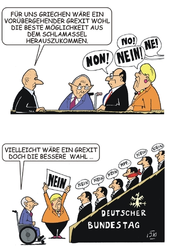 Cartoon: Schäubles GREXIT (medium) by JotKa tagged hollan,kompromiss,schuldenschnitt,hilfspaket,fsm,efse,ela,referendum,tsipras,varoufakis,merkel,berlin,athen,paris,bürgschaften,gläubiger,banken,instutionen,reformen,grexit,rettungsschirm,schulden,politik,ezb,iwf,drachme,euro,griechenlandkrise,griechenland,griechenland,griechenlandkrise,euro,drachme,iwf,ezb,politik,schulden,rettungsschirm,grexit,reformen,instutionen,banken,gläubiger,bürgschaften,paris,athen,berlin,merkel,varoufakis,tsipras,referendum,ela,efse,fsm,hilfspaket,schuldenschnitt,kompromiss,hollande,bundestag,parlamentarier