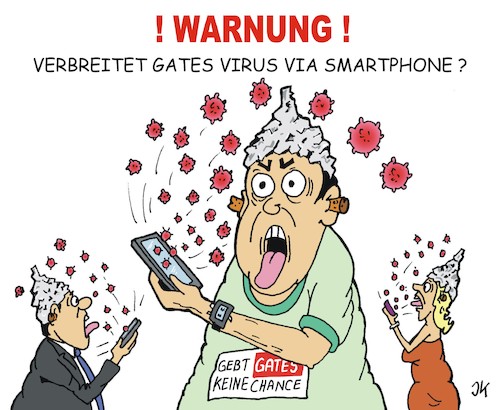 Cartoon: Smartphonegates (medium) by JotKa tagged corona,coronakrise,verschwörungstheorien,smartphone,soziale,medien,internet,weltherrschaft,microsoft,bill,gates,corona,coronakrise,verschwörungstheorien,smartphone,soziale,medien,internet,weltherrschaft,microsoft,bill,gates