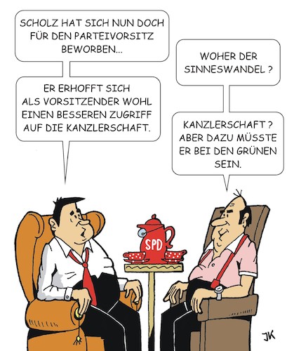 Cartoon: SPD Spitzenkandidaten (medium) by JotKa tagged spitzenkandidaten,spd,parteivorsitz,parteivorsitzender,umfragen,umfragenwerte,wahlen,basis,olaf,scholz,kanzlerschaft,kanzlerkandidatur,politiker,parteien,wähler,spitzenkandidaten,spd,parteivorsitz,parteivorsitzender,umfragen,umfragenwerte,wahlen,basis,olaf,scholz,kanzlerschaft,kanzlerkandidatur,politiker,parteien,wähler