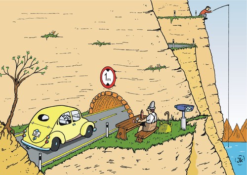 Cartoon: Verkehrsschilder 3  Trafficsigns (medium) by JotKa tagged aussichtsp,aussicht,rastplatz,angler,tunnel,berge,engstelle,führerscheinprüfung,führerschein,straßenverkehrsordnung,auto,wirtschaft,gesellschaft,straßenmeistereien,beschilderungen,straßenbau,behörden,umleitungen,bodenwellen,verkehr,straßen,verkehrschilder,verkehrschilder,straßen,verkehr,bodenwellen,umleitungen,behörden,straßenbau,beschilderungen,straßenmeistereien,gesellschaft,wirtschaft,auto,straßenverkehrsordnung,führerschein,führerscheinprüfung,engstelle,berge,tunnel,angler,rastplatz,aussicht,aussichtspunkt