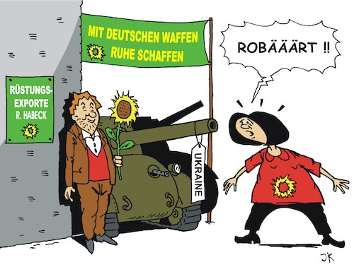 Cartoon: Verwirrung (medium) by JotKa tagged robert,habeck,die,grünen,annalena,baerbock,ukraine,ukrainekrise,waffen,rüstung,waffenhandel,politik,embargo,rüstungskontrolle,robert,habeck,die,grünen,annalena,baerbock,ukraine,ukrainekrise,waffen,rüstung,waffenhandel,politik,embargo,rüstungskontrolle