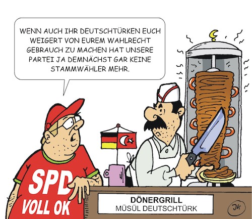 Cartoon: Wählerschwund (medium) by JotKa tagged wähler,wahlen,bundestagswahl,landtagswahl,deutschtürken,deutsche,türken,parteien,politik,spd,grüne,die,grünen,berlin,ankara,demokratie,wähler,wahlen,bundestagswahl,landtagswahl,deutschtürken,deutsche,türken,parteien,politik,spd,grüne,die,grünen,berlin,ankara,demokratie